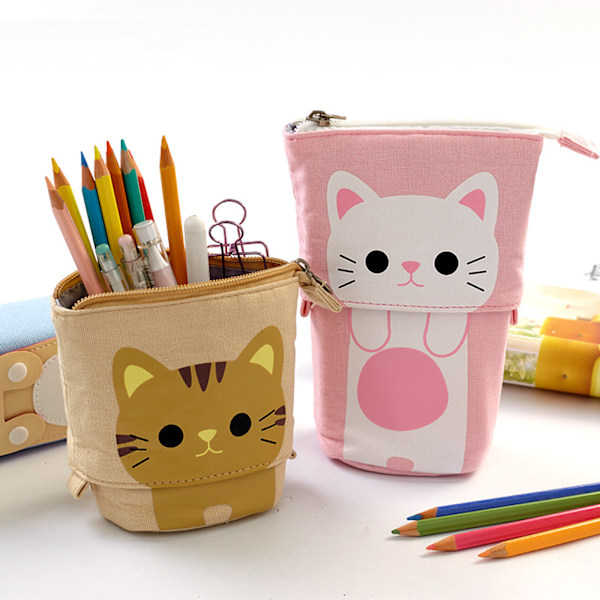 #Kynälaukku Ulosvedettävä Taiteilijan Laukku Meikkisiveltimen Pidike Canvas#