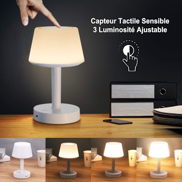 *LED-nattbordslampe bærbar Bluetooth-høyttaler berøringsnattlampe med*