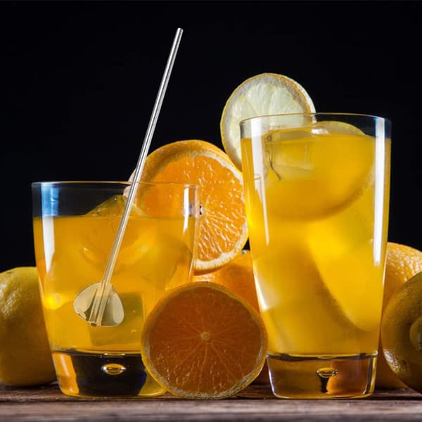 8 Genanvendelige Rustfrie Stål Sugerør, Hjerteformet Cocktail