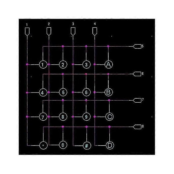 3 st 16-knapps tangentbordsmoduler Matriser Array-moduler Tangentbord Industriellt tangentbord med industriell skanning