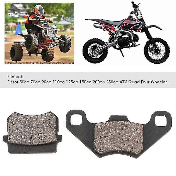 1 Par Keramiske Skivebremseklosser Passer For 50cc 70cc 90cc 110cc 125cc 150cc 200cc 250cc ATV Quad