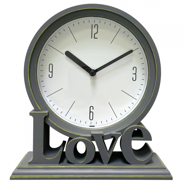 #Bordklokke slitesterk skrivebordsklokke stille klokke LOVE dekorativ klokke#