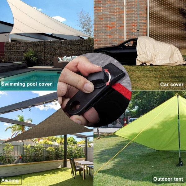 Tarpklämmor Tältklämmor Plast Tarp Säkrar Multi-Funktions