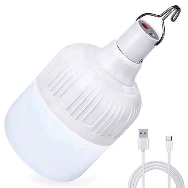 80W bærbar nødblyspære med krog Udendørs USB opladning
