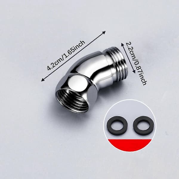 42 mm brusehoved albueforbindelse G1/2\" robust med gummipakninger 135 grader