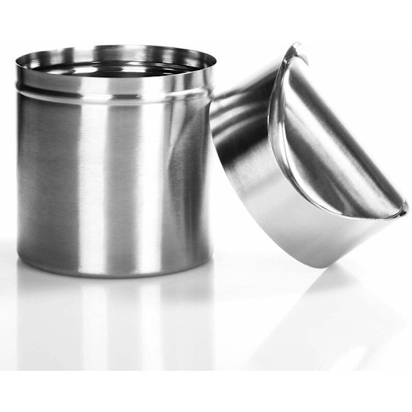 Sopsäck med Svinglock (Silver - Rostfritt Stål), Elegant Bordssopsäck