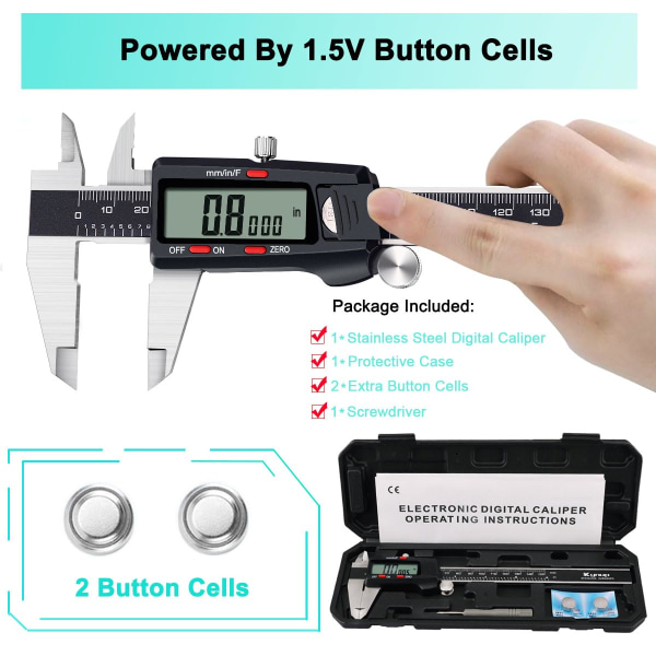 /#/Vernier Calipers, 6inch/150mm Elektroniske Skydelære Måleværktøj/#/