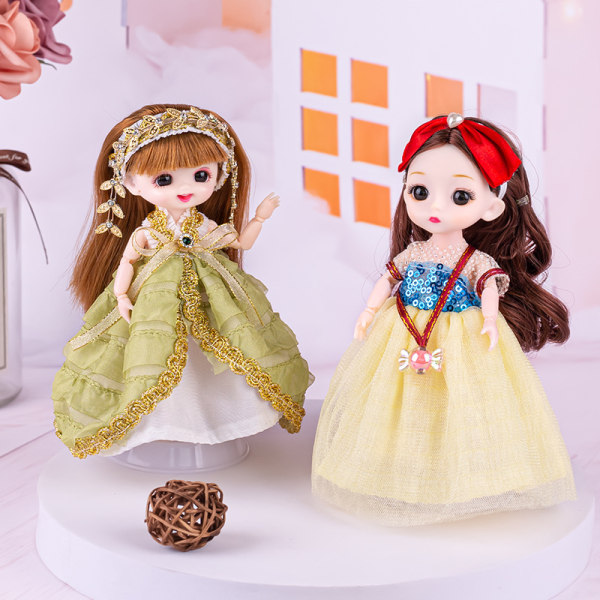 7 set prinsessklänningar 17cm docka modekläder nya kläder ch