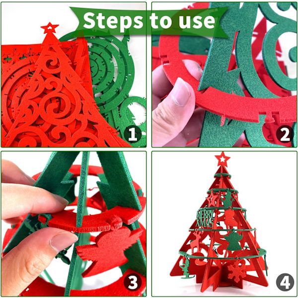 Julgran i filt, DIY Julgran Filt Julgran Filt