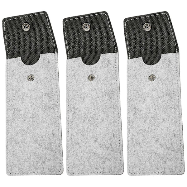3 stk. Filt Brillepose Solbriller Oppbevaringspose Lesebrillepose Mykt Brilleetui for Reise