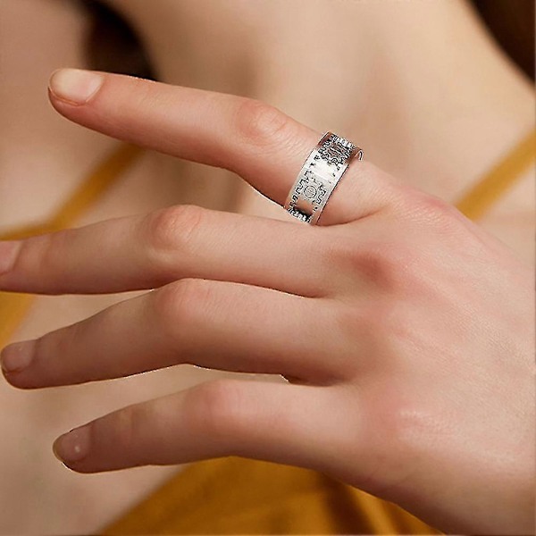 Roterende Gear Ring Rustfrit Stål Maskineri Vind Designer Dekompressionsring 7