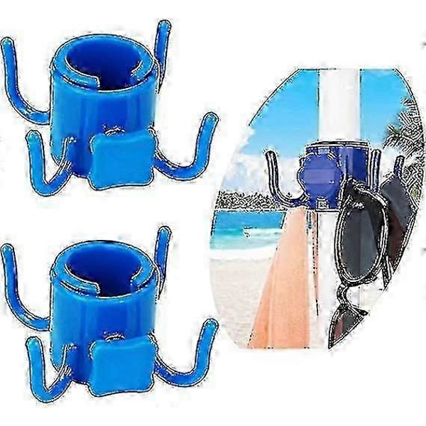 2 stk. - Strandparaplykrok - Strandparaplytilbehør - Paraplykrok - Paraplyhenger for oppheng - Uteplassparaplytilbehør utendørs