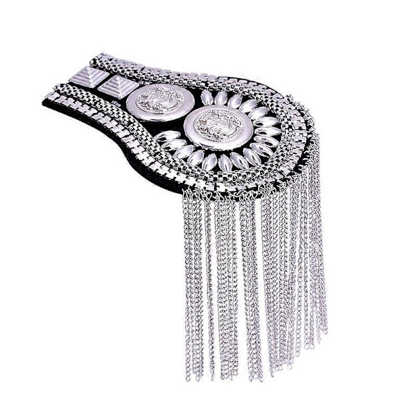 1 par Blazer Epaulet/Kpop Frynser/Kvast Metal Punk Skulder Epaulet/Dpikes Broche til Mænd Kvinder