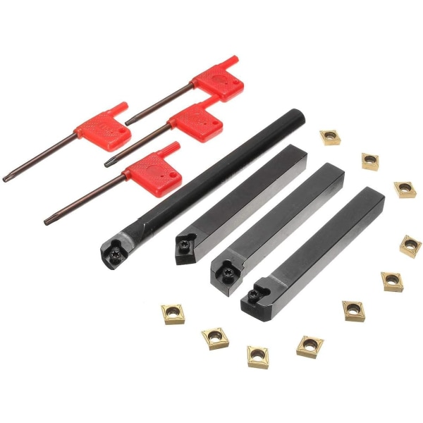 *4PCs Indexable Inserts Lathe Turning Cutting Tool Set with 10 S12*