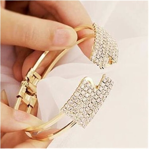 Elegant Dame Armring Armbånd Krystall Armmansjett Bling Dame Gave Armbånd Armringer