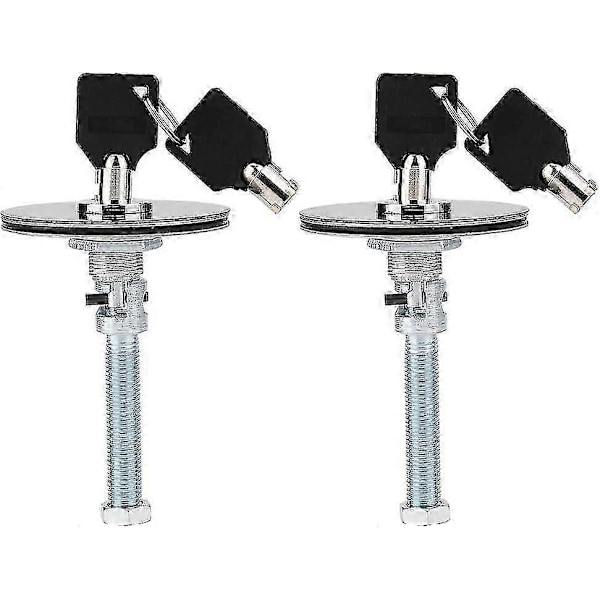 Hurtigudløsning, Universal Carbon Style Motorhjelmslås Nøgle Pin Kit 2 stk. Sort