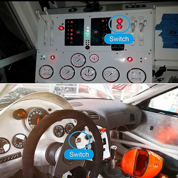 Motor Startknap DC 12V 50A Multifunktions Trykknap Kontakt Tændingsstarter Til Bil (rød)