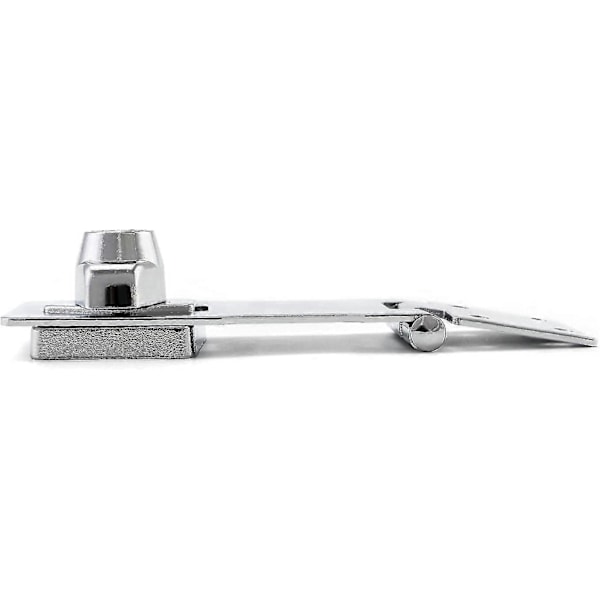 Haspelås, hængelås med nøgler og skruer til port, skur, garageport, 4\" / 10 cm, kromfinish, 1 stk.