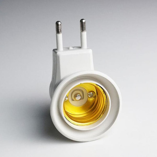 E27 Skruvlampa Glödlampssockel Hållare Adapter Omvandlare med På-Av-brytare EU-kontakt
