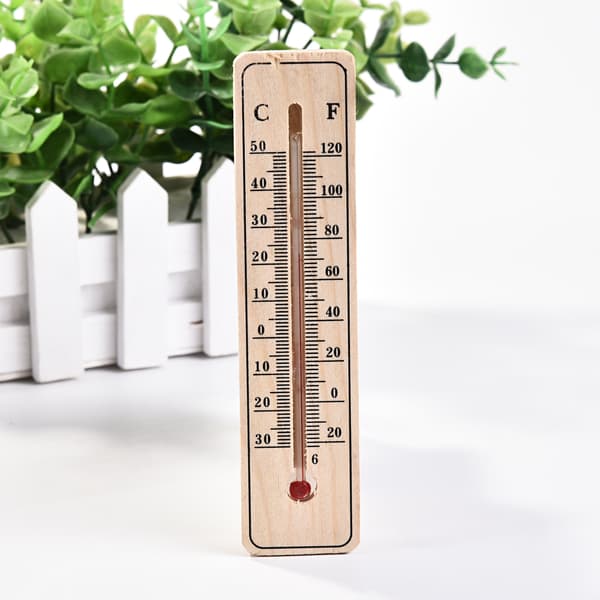 2 stk. tretermometer Produksjon av analog bøk tre