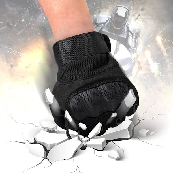 Mustat - 1 pari, koko M, moottoripyörä- ja skootterihanskat, unisex