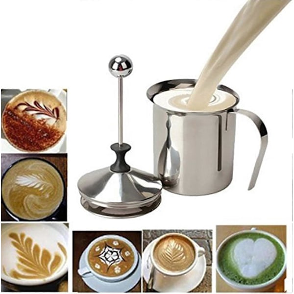 400ml Skum Maker/Mælkeskummer Cappuccino Kaffe Skum Dobbelt Pumpe