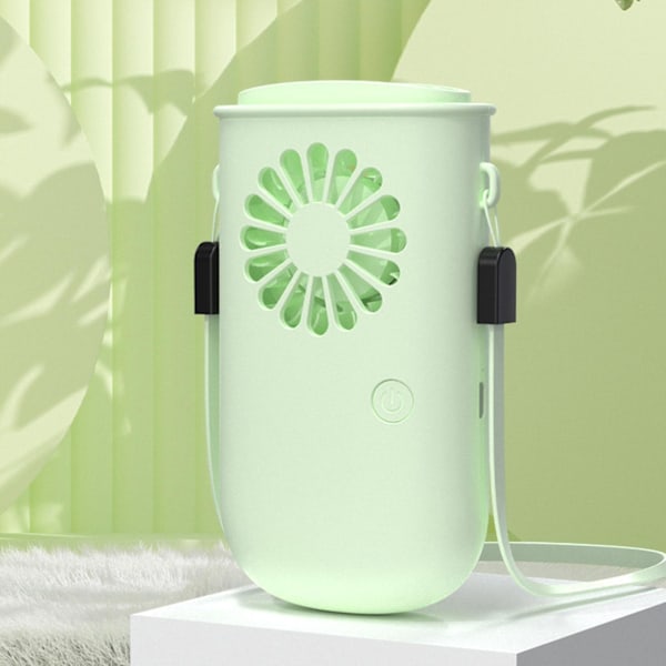 Ny Mini Hängande Hals Liten Fläkt Handhållen Liten Fläkt Rep Bärbar USB Hem Liten Elektrisk Fläkt