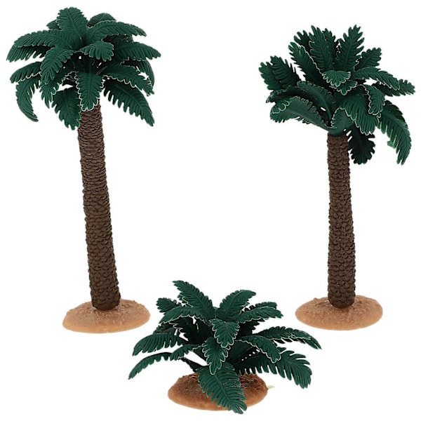 3 stk. Tremodell Leker Palm Tree Form Dekorasjoner Kreative Tremodell Ornamenter