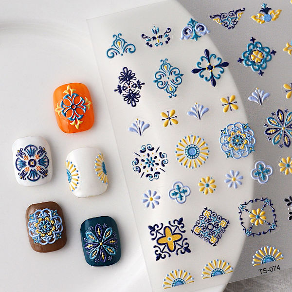 #3-pack med 3D nageldekorationer#