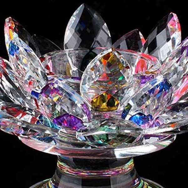 Krystallglass Lotusblomst Telysestake Gave