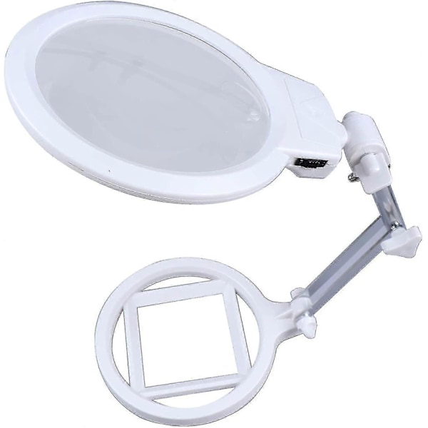 Forstørrelsesglas med lys 2,5x 5x Håndholdt og stående forstørrelsesglas 2 LED-belyst forstørrelsesglas til seniorer Læsning Inspektion Smykker
