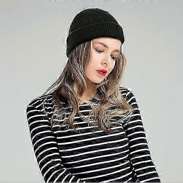 1 stk. Grøn Beanie Hue, Fisker Beanie Hue, Beanie Retro Hue, Velegnet til Fiskere, Arbejdere, Modebeklædning