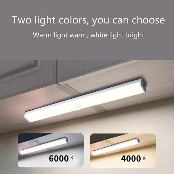 Bevegelsessensor Skap Nattlys LED USB Oppladbart Magnetisk LED-lys