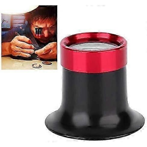 Urmakare Förstoringsglas, 10x Ögonförstoringsglas i Aluminiumlegering för Reparation
