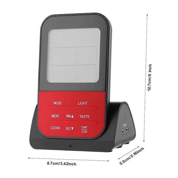 *Digital kötttermometer, trådlösa Bluetooth-grillprober, LCD-skärm för ugn, kök, grill*