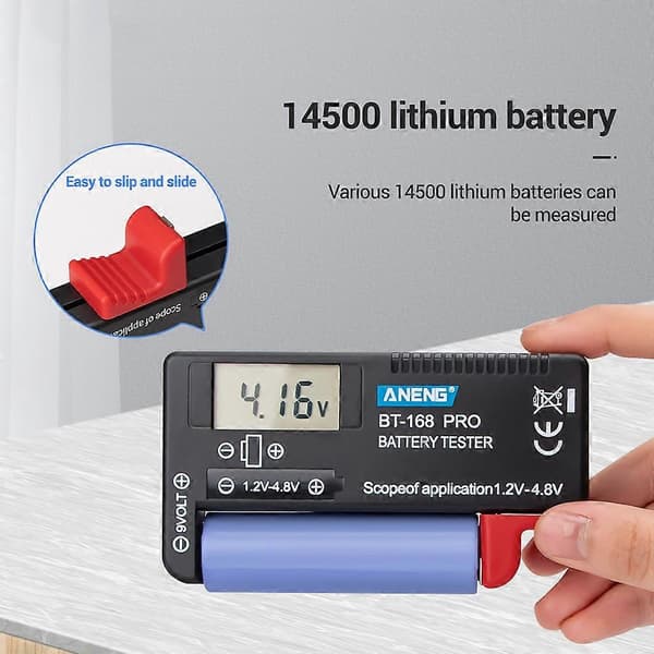 Batteritester Universell Batterisjekker Små Batteritestere for AAA AA C D