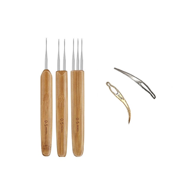 5-pack Dreadlocksverktyg Inkluderar 3 Dreadlocks-krokar 1 krok