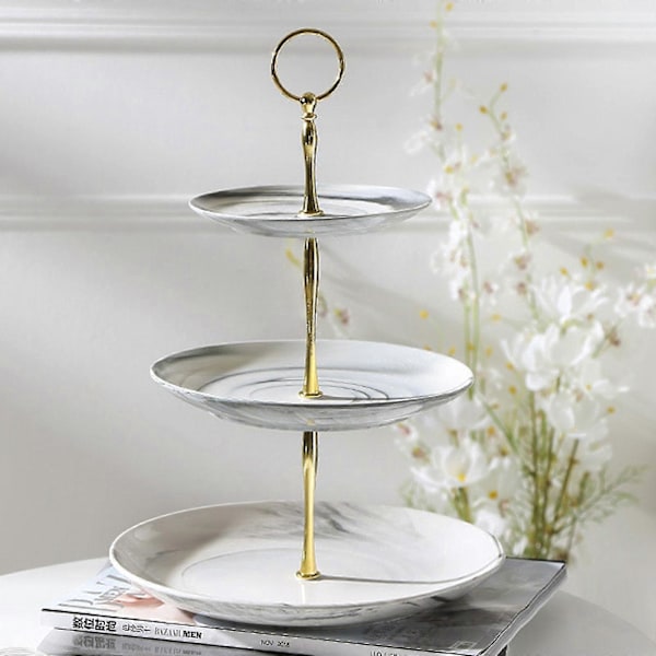 3-lags keramisk kageopsats te cupcake fest bryllup display bordholder