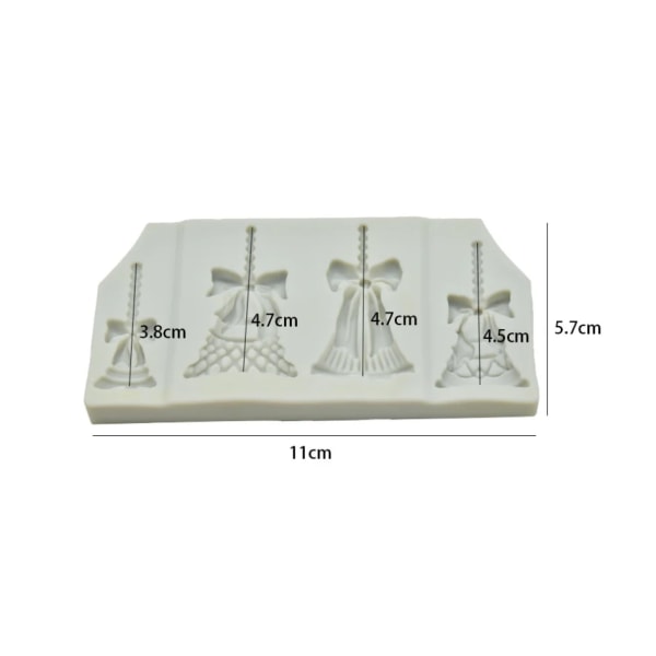 Christmas bell shaped silica gel mould DIY cake chocolate br