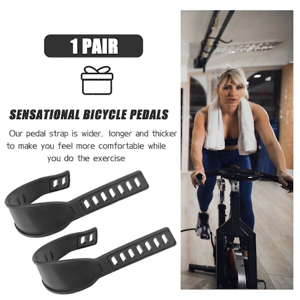 1 par motionscykel pedalremme træningscenter cykel pedalremme justerbare fodstøtteremme
