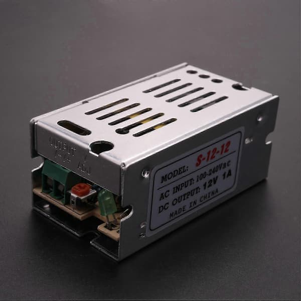 Spændingstransformator Strømforsyning AC 110/220V til DC 12V 1A