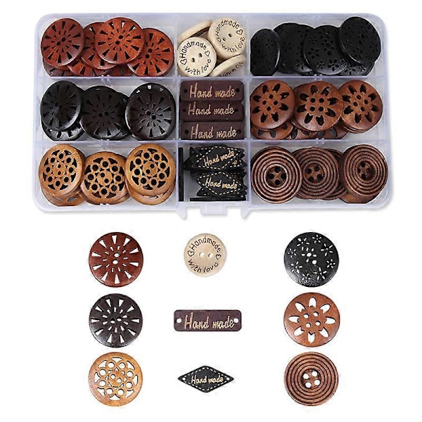 Klassiske retro runde treknapper DIY håndlagde klesplagg tilbehør kvalitets treknappsett knapper
