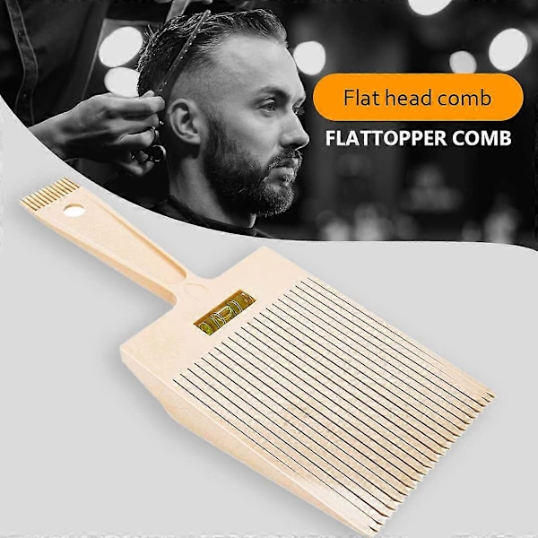 Flat Top Guide CombProfesjonell Frisørkam, Flat Top Guide Comb for Menn og Kvinner med VaterDual Ended Design Hårplukk Barberkam Verktøy