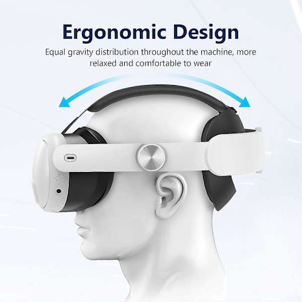 VR-hodesett hodestropp justerbar komfortabel passform forbedret støtte trykkfri VR-briller hodestropp erstatning for Meta Quest 3