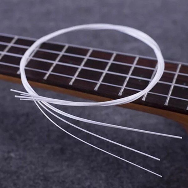 #Sæt hvide ukulele strenge akustiske nylon ukulele strenge Ukulele dele#