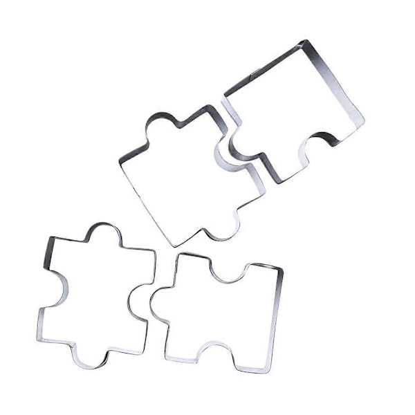 4 st Rostfria Kakformar Set DIY Bakform