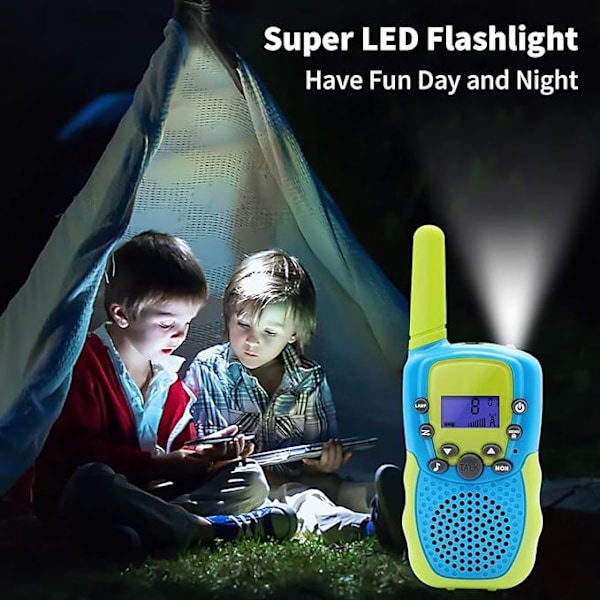 2-pack Walkie Talkies för barn 3 4 5 6 år, pojkar och flickor