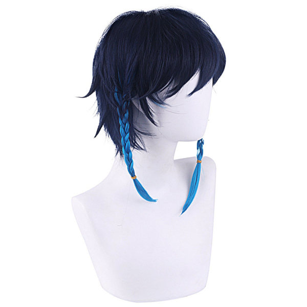 #peruk gjord av äkta hår (blå gradient)#