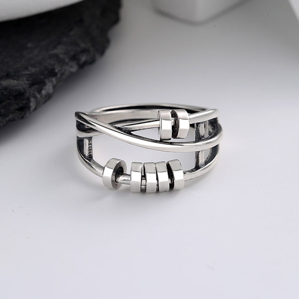 Ångest Ring, Lindra Ångest Stress, Roterande Ring, Retro Justerbar
