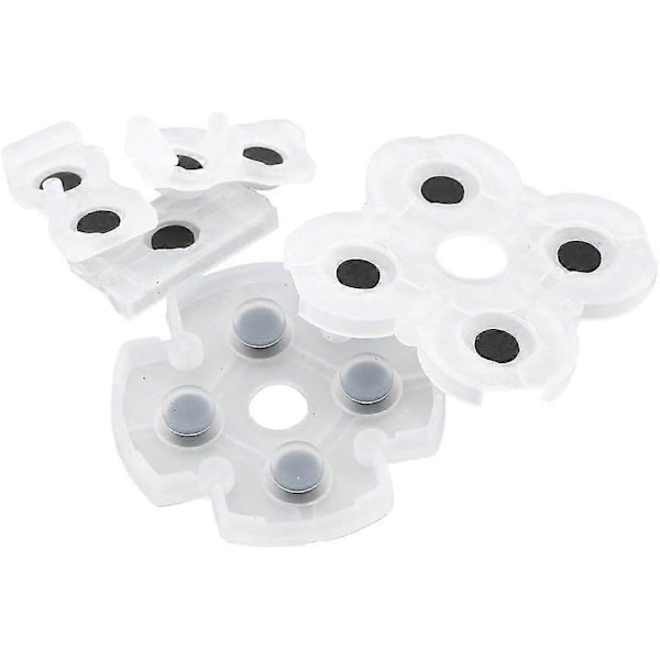 4 Set Silikon Ledande Gummi Pad Knappsatser för Sony Playstation 4 PS4 Kontroller för Dualshock 4 Knappar Reparation Ersättningsdel